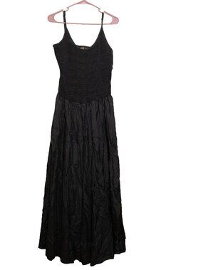 Cami International Navy Stretch Silk Maxi Dress - Size 14